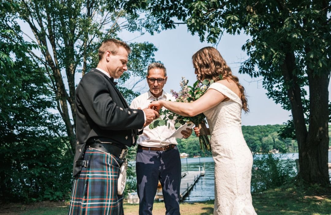 Civil wedding ceremony in Winnipeg conducted by a professional wedding officiant